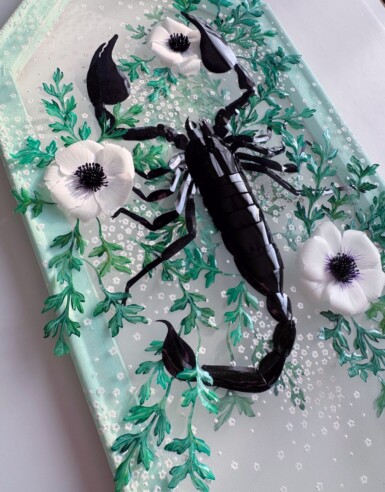 Elegant Convulsionate - detail
2024
24" x 10" (h x w)
Sequin film, acetate, acrylic paint, felt, yupo, thread